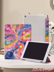 Ốp bảo vệ máy tính bảng họa tiết bầu trời sao sọc cầu vồng, tương thích với iPad Air 8 2026 (11/13 inch), iPad Pro 11 inch (9.7/10.2/10.5/10.9/12.9 inch), thế hệ thứ 10, Galaxy Tab S6 Lite 10.4 inch, Kindle Paperwhite thế hệ thứ 12 2024, Kindle (thế hệ thứ 11) 2022. Chất liệu mềm mại, chống sốc, chân đế thông minh/tự động bật/tắt màn hình, món quà tuyệt vời cho mùa lễ hội. - Nhiều màu - Xem 6