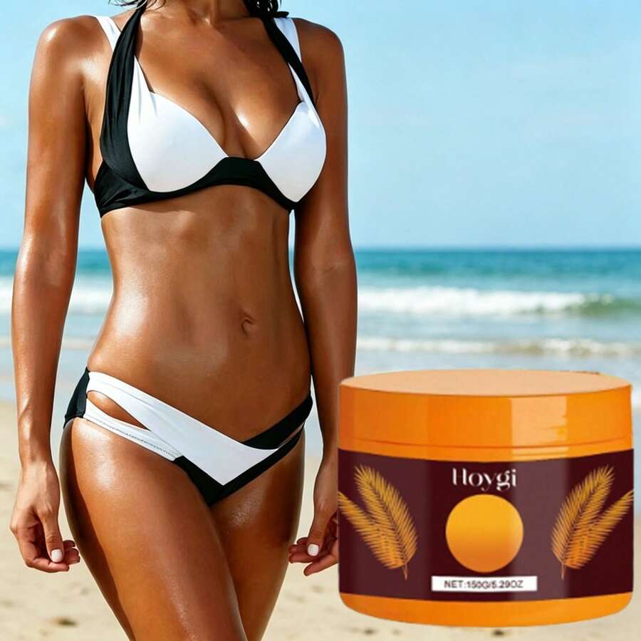 Tanning Gel Body Bronzer Sun Gel Summer Beach Glow Dark Bronze Golden Tan Moisturizing Hydrating Smooth Skin - 棕色 - 查看 1