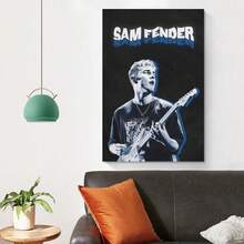 1Pc Framed Canvas Sam Fender Poster Wall Art Cover Room Vintage Elegant Poster Wall Art Picture Painting Poster Canvas Print Artworks Bedroom Living Room2D Flat, Canvas Wall Art, Suitable For Wall Decoration In Living Rooms, Bedrooms, Bathrooms, Corridors And Kitchens, With Wooden Picture Frame - 有框架 - 查看 7