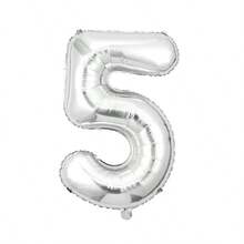 61件生日主题铝箔气球套装/1个银色数字气球，包含可定制的0-9银色数字气球、银色“生日快乐”字母气球、银色心形气球、黑银色乳胶气球，采用优质加厚铝箔和高级乳胶材料，经典黑银色配色，3D立体造型，光泽金属质感，精致细腻，适用于情人节、周年纪念日、生日惊喜、求婚装饰等场合。 - 查看 11