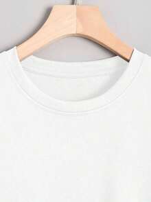 Manfinity Dauomo Men's T-Shirt With Round Neck, Short Sleeves And Letter Print - 藍色 - 查看 4