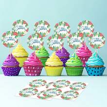 80pcs Summer Tropical Palm Leaf & Floral Round Stickers, Envelope Seals, Gift Cards, Hawaiian Luau Party Supplies, Aloha Party Favors, Party Gift Labels - View 8