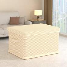 Hộp đựng đồ bằng vải có thể gấp gọn, hộp đựng đồ đa năng có nắp đậy, hộp đựng quần áo gia dụng, có tay cầm hai bên, chống bụi và chống ẩm, hộp đựng đồ trong tủ quần áo, giỏ đựng đồ gấp gọn đa năng thích hợp để đựng quần áo, chăn, đồ chơi, đồ dùng linh tinh, ghế đẩu và các vật dụng cần thiết khác trong gia đình. - Nhiều màu - Xem 12
