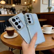 Coque de téléphone pailletée compatible avec Samsung Galaxy S26 Ultra, coque de protection souple anti-chocs pour Galaxy S26, S25 Ultra, A57, A37, A17, A56, A36 - Transparent - Voir 8