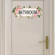 1pc English Floral Sticker, Home Wall Decor,Waterproof Decal Stickers,PVC Stickers,Easy To Paste And Remove,For Home Decoration,Bathroom Decoration,Room Stuff,Living Room Decor. - Multicolor - View 13