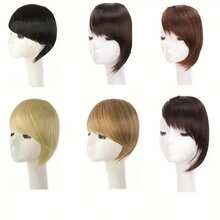 Synthetic Side Bangs Hair Extensions Clip In Side Bangs Fake Fringe Hairpiece High Temperature Black Blonde False Hair - Multicolor - View 7