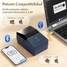 Portable 58mm Bluetooth Thermal Label Printer, Wireless Bluetooth 58mm Thermal POS Printer For Android And IOS. - A - View 3