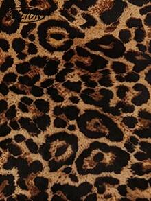 Aflion Women's New Leopard Print Deep V-Neck Lace Trim Metal Buckle Spaghetti Strap Mini Dress - Open Back Fitted Style, Fashionable Sexy Y2K Baddie Vibe, Suitable For Summer Nightclub, Party, Club, Date, Concert, Beach Vacation - Multicolor - View 4