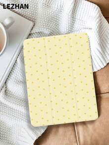 Ốp bảo vệ máy tính bảng phẳng màu vàng mù tạt sáng, họa tiết chấm bi, có khe cắm bút, chống rơi, giá đỡ gấp ba, tương thích với iPad 10.2 inch, Pro 11 2021/2020/thế hệ thứ 10, (A16) 11 inch thế hệ thứ 11 2025, thế hệ thứ 8/9/10, Galaxy Tab A8 10.5 inch 2022, Matepad 10.4/Tab, hỗ trợ chế độ ngủ/thức, quà tặng cá nhân lãng mạn. - Nhiều màu - Xem 3