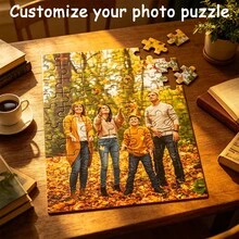 Rompecabezas de madera personalizado, rompecabezas de retrato de foto personalizado, regalo de cumpleaños, recuerdo de rompecabezas personalizado para ocasiones especiales, rompecabezas de retrato de pareja, rompecabezas de foto de recuerdo de viaje, rompecabezas de foto personalizado para aniversario, rompecabezas de foto de clase de graduación, rompecabezas personalizado de reunión familiar, regalo de rompecabezas personalizado para fiestas - Multicolor - Ver 3