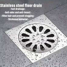 Stainless Steel Shower Drain With Hair Catcher, Odor And Insect Proof Floor Drain, Easy Installation And Cleaning, Modern Bathroom Bathtub Laundry Room Drainage Design - Modern - View 3