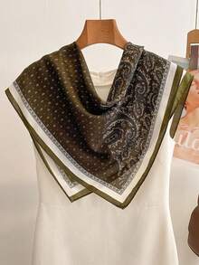 1 chiếc khăn bandana giả lụa, họa tiết hạt điều và paisley. - Nhiều màu - Xem 4