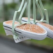 Pink Creative Shoe Drying Rack, Thickened Double Shoe Hook Balcony Shoe Rack, Hanging Shoe Hook Clothes Drying Rack - View 2