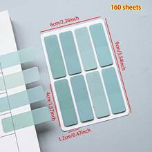 160pcs 1 Style Gradient Color Sticky Notes, Index Tabs, Book Labels, Note Labels, Annotation Labels, Colored Page Marker Tabs For Book Annotation, File Classification And Book Notes - one-size - View 21