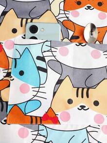 1 pieza Delantal impermeable con estampado de gato, adecuado para la cocina, el baño, el hogar y los artículos del hogar. Delantal resistente a las manchas y al aceite - multicolor - Ver 2