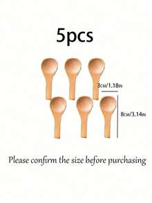 10pcs Wooden Long Handle Spoons, Suitable For Serving Soup, Coffee, Honey, Jam And Other Condiments, Ideal For Home Coffee And Creative Cuisine, Lightweight And Portable, Perfect Christmas Gift - Mini Spoon - View 7