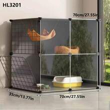 Lồng mèo trong nhà với không gian rộng rãi, nhà cho mèo, lồng thú cưng tích hợp hộp vệ sinh. - Nhiều màu - Xem 13