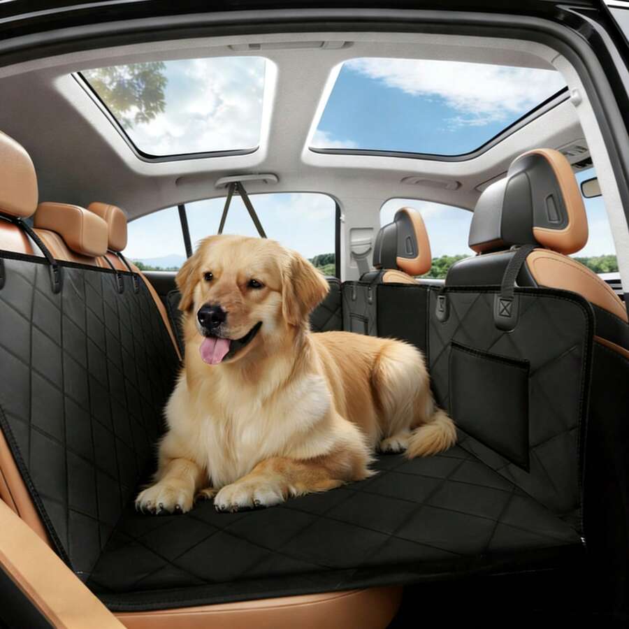 Back Seat Extender For Dogs-Large Space, Dog Car Seat Cover Hard Bottom, Sturdy Backseat Extender For Dogs, Dog Hammock For Car Dog Car Bed For Car, SUV, Truck - Black - View 1