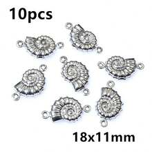 10 mặt dây chuyền hình động vật bằng thép không gỉ: cá, rùa, ong, gấu, dùng để trang trí vòng cổ, vòng tay, bông tai, phụ kiện trang sức DIY. - Mặt dây chuyền bằng thép không gỉ - Xem 12