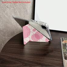 1 chiếc ốp lưng máy tính bảng màu hồng chấm bi, mặt sau trong suốt, có chân đế gập ba, tự động tắt/mở màn hình, tương thích với iPad Pro 11, Air 11/13 M3, 11 A16, thế hệ thứ 10/9/8/7, Air 4/5, 10.9/10.2/9.7 inch & Galaxy Tab S10/S9/S8 Series, Tab A9+/A8, S10 FE/S9 FE, 11/12.4 inch - Nhiều màu - Xem 2