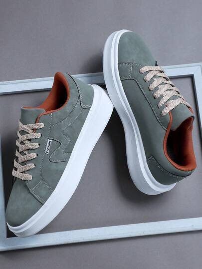 Plus Size Fashion Casual Men's Shoes,Classic Stylish Men Sports Shoes Lace-Up Running Shoes,Personalized Men Sneakers Street Casual Shoes