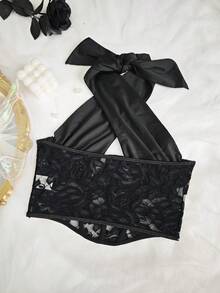 Sexy Hollow Out Camisole Cropped Top, Summer Clothing - Black - View 6