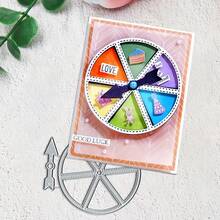 1pc Vinyl Record Themed Game Spinner Metal Cutting Die, Suitable For Important Holiday DIY Party Invitations, Birthday Cards, Scrapbooking And Craft Projects - Single Piece - View 3