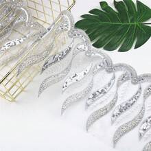 1pc Tulle Embroidered Beaded Sequin Decorative Trim, High-End Wedding Dress Hem & Cuff Accessory - Multicolor 2 - View 12