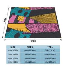 1pc Nightmare Before Christmas & Sally Patchwork Flannel Blanket, Ultra-Soft, Warm, And Comfortable Flannel For Sofa And Bed, An Excellent Gift For Fans, Home Decoration, Suitable For All Seasons 
 Single-Layer Digital Printing, Suitable For Bedroom, Living Room, Sofa, Office, Travel Blanket, A Holiday Gift For Friends And Family - 混合 - 查看 1
