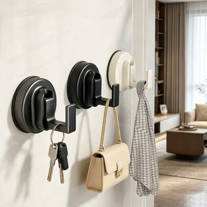 Móc treo tường hút chân không, móc treo không gây hư hại, móc dán tường phòng tắm, giá đựng đồ phòng tắm.