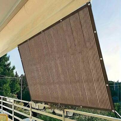 Lưới che nắng ngoài trời - Màu nâu, chống tia UV, bền chắc, thích hợp cho du lịch, dã ngoại và hồ bơi - Có nhiều kích cỡ khác nhau.