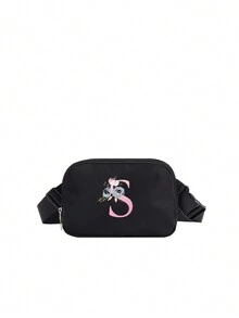 1pc Girls Waist Bag, Fashion Crossbody Waist Bag With Adjustable Strap, Suitable For Daily, Outdoor, Travel, Hiking, Running, Cycling, Portable And Ideal Gift - Black - View 17