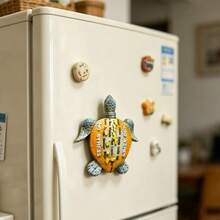 3.15 Inch Magnetic Fridge Magnet With Cape Map And Sea Turtle Design - one-size - View 2