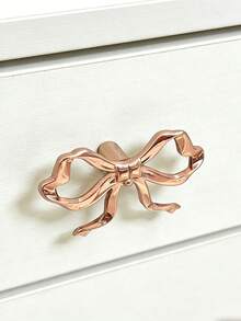1/2/4/8pcs Zinc Alloy Cabinet Drawer Pulls, Rose Gold Bow Knob Handles, Minimalist Style, Suitable For Bathroom, Bedroom, Closet, Wardrobe, Cabinet, Furniture Hardware Handles, Kitchen Decor, Living Room Decor, Kitchen Drawer Pulls, Bedroom Vanity Hardware Pulls - Golden Bow - View 7