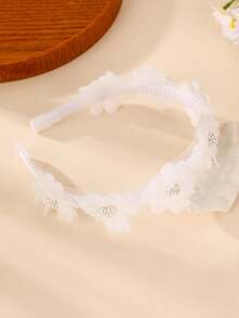 1pc/3pcs Girls Pearl & Faux Flower Headband Set, Suitable For Daily Decoration, Gift - Multicolor - View 4