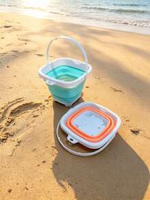 12pcs Beach Toy Set, Including Bucket, Rake, Shovel, Spoon, Animal Molds, Foldable Bucket, Summer Beach Water Play Sand Tools, Parent-Child Interaction, Birthday/Holiday Gift For Boys & Girls (Accessory Colors Random) - Multicolor - View 8