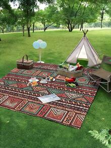 1pc New Waterproof Anti-Sand Digital Printed Beach/Picnic Mat, Fashionable And Fresh Pattern, Suitable For Outdoor Camping And Picnics - Multicolor - View 6
