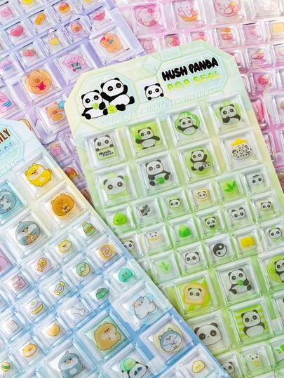 [2026 New] Colorful 3D Epoxy Resin Stickers - Cute Animal Series - This Series Includes Adorable Animals Such As Pandas, Rabbits, Guinea Pigs, Birds, And Bears. Waterproof, Reusable, And Self-Adhesive. Suitable For Various DIY Decorations, Such As Phone Cases, Laptops, Desktops, And Tablets.