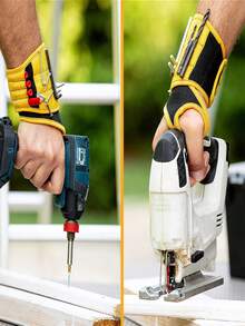 Adjustable Men's Magnetic Wristband Gift - Premium Tool Belt, Fully Magnetic Tool Wristband, Used For Holding Screws, With Strong Adhesion, Convenient And Practical, Highly Breathable, Suitable As A Gift For Father, Husband, Grandfather Or Worker - Multicolor - View 7