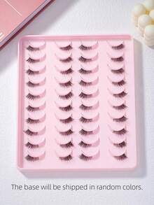 20 Pairs Transparent Half-Eye Elongating False Eyelashes - Black - View 10