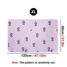 1pc Tulip Print Small Pet Pad, Quilted Non-Slip Soft Cushion Mat, Suitable For Rabbits, Hamsters And Other Small Pets, Can Be Used In Cages And Beds - View 10