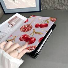 Ốp bảo vệ máy tính bảng họa tiết quả anh đào có khe cắm bút cảm ứng, tương thích với iPad 10.9/10.2/Air thế hệ thứ 5/Pro 11/10/9.7/Air 2/ (thế hệ thứ 7)/ (thế hệ thứ 8)/ Air 4/5/ Pro 11/ 10.9" (2022)/ Air 13" (M3 2025)/ Air 11" (M3 2025)/ 11" (A16 2025), Galaxy Tab S10+/S9/A9, chức năng tự động tắt/mở màn hình. - Nhiều màu - Xem 8
