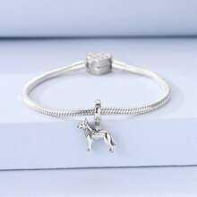 1 pieza Colgante de hebilla universal de color plateado con diseño vintage de raza de perro, colección de animales, accesorio ideal para hacer joyas DIY, opción ideal como regalo de cumpleaños para mujeres - Accesorios de joyería diaria - Oro o plata - Ver 7
