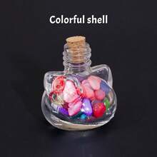 1个天然水晶猫许愿瓶，魔法能量疗愈石漂流瓶，内含原石，灵性占卜灵气礼物，母亲节送给妈妈 - 碎石貓頭能量瓶 - 查看 11