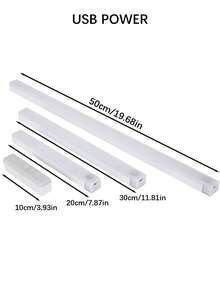 1pc 10/20/30/50cm USB Rechargeable Sensor Light Strip, Smart LED Motion Sensor Light Bar, Dimmable, Warm White & White Light, Magnetic Sticker Included - Multicolor - View 10