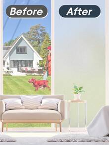 Film de privacidad para ventanas Rabbitgoo, adhesivos de vidrio esmerilado para ventanas, adhesivos estáticos para bloquear el calor UV y la luz para puertas del hogar y el baño, decoraciones interiores removibles para el día y la noche, puro, 17.5 X 78.7 pulgadas - 1PC - Ver 9