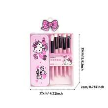 Miniso 一套5支Hello Kitty化妆刷，设计可爱甜美，配有收纳盒，卡通联名款，防滑手柄，柔软且吸粉力强，适合初学者和专业化妆师使用，可用于散粉/眼影/遮瑕膏，是送礼佳品。 - 彩色 - 查看 8