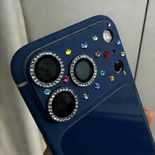 Miếng dán ống kính đính đá cho iPhone 17 Pro Max/17 Pro, miếng dán bảo vệ toàn diện, miếng dán ống kính điện thoại mới, nắp ống kính thanh lịch, vòng bảo vệ camera sau 17 inch. - Bạc - Xem 5
