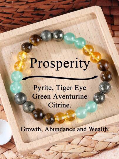 Pyrite Prosperity Bracelet, Green Aventurine & Tiger Eye Brings Luck And Success, Attract Wealth, Healing Yoga Meditation Protection Jewelry For Women Men