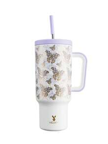 Meoky 40oz Tumbler with Handle and Straw, Insulated Cup, Vacuum Insulated Water Bottle, Tumbler with Lid and Straw, Insulated Stainless Steel Travel Mug, 100% Leak-proof, Keeps Cold for 34 Hours or Hot for 10 Hours - 藍色 - 查看 9
